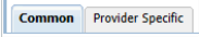 Provider specific tab